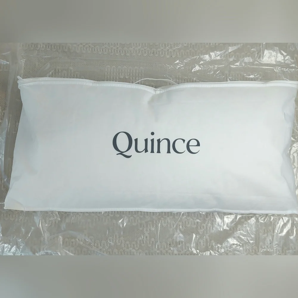 NWOT- Quince White Duck Down Premium Pillow- King (Soft/ Med) (P7)(READ)